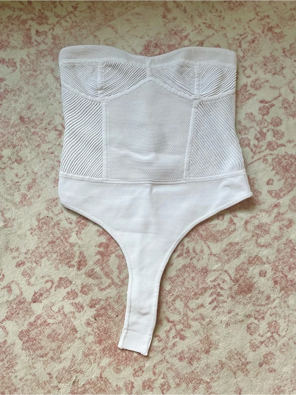 Retrofete White Strapless Bustier Corset Top